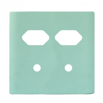 Placa p/ 2 Tomadas + 2 Furos 4x4 - Novara Siciliano 